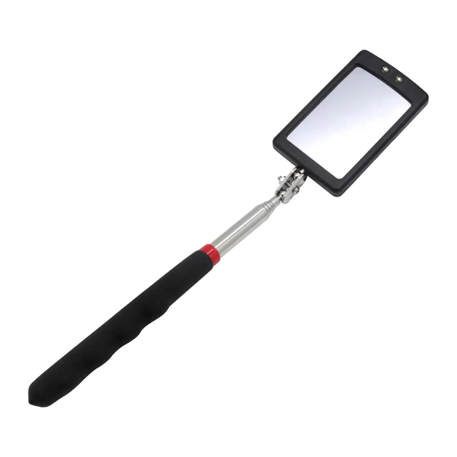 Car Telescopic Inspection Mirror Rectangle with Light for Home Inspector Eyelashes Small Parts Observation Car Repair