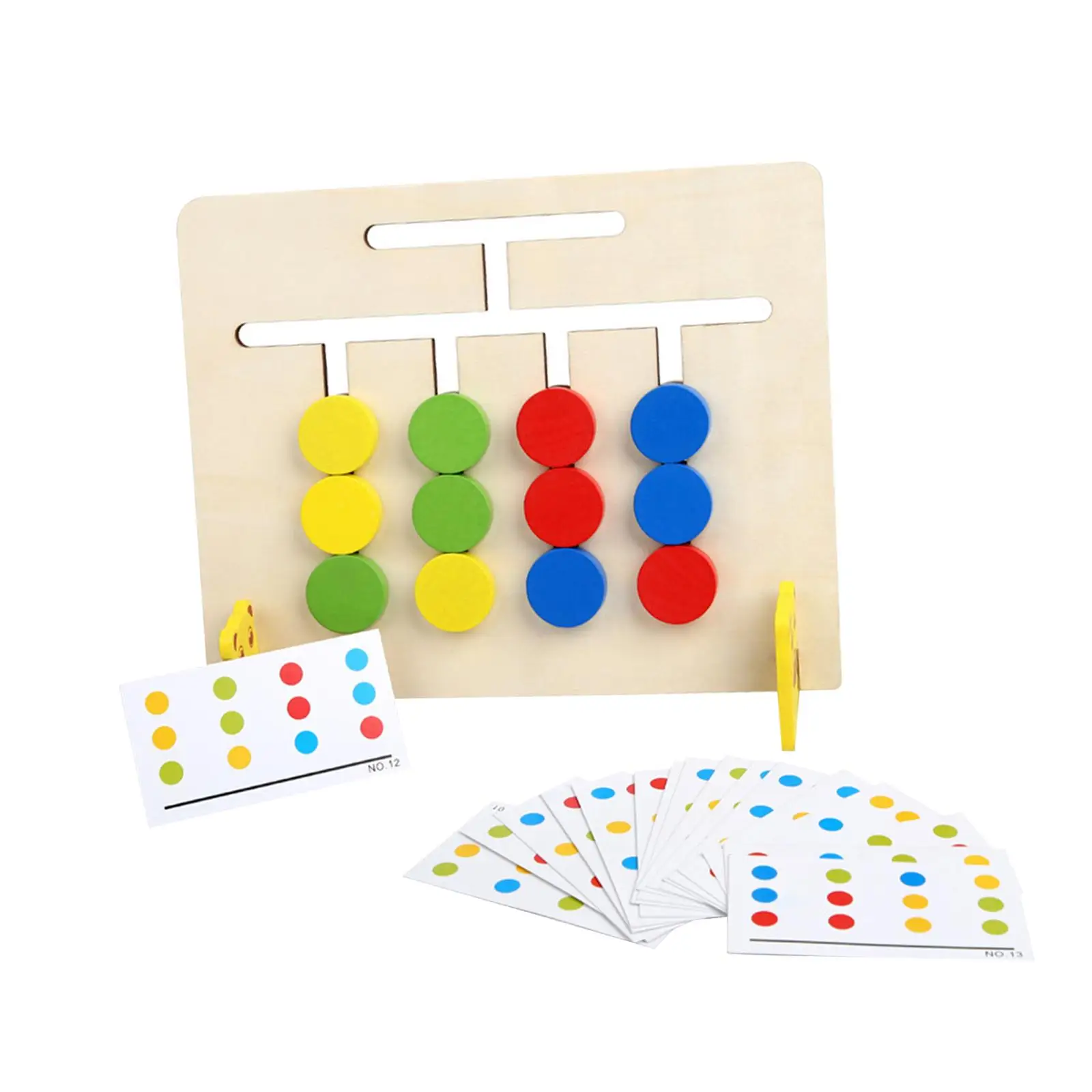 Montessori Puzzle Game Matching Game Learning Toys Logical Thinking Training Color Recognition for Boys and Girls Children Gifts