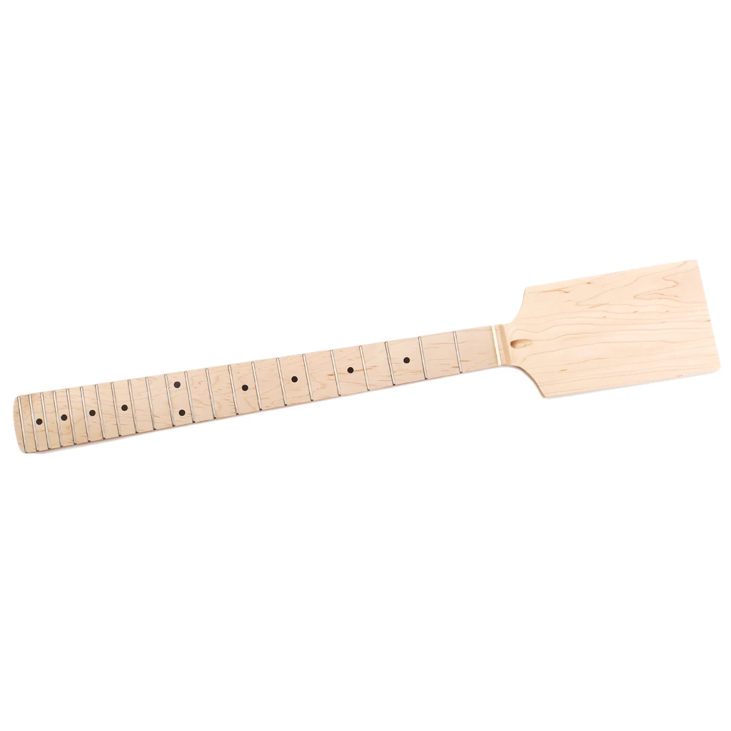 Electric Guitar Maple Neck Paddle Headstock 22 Fret Fingerboard Unfinished
