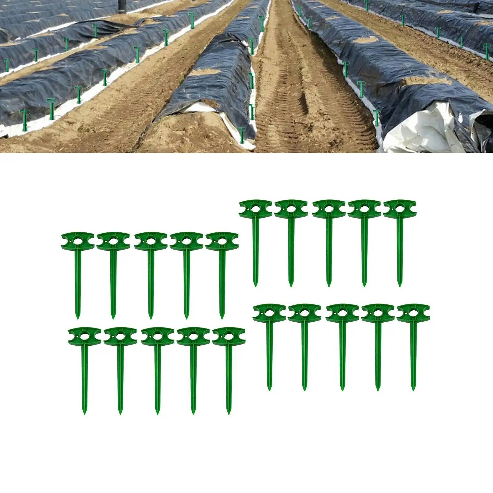 20x Durable Landscape Stakes. Garden Stakes. Multifunctional Tarp Stakes, Ground Auger Fixation Anchor Pegs