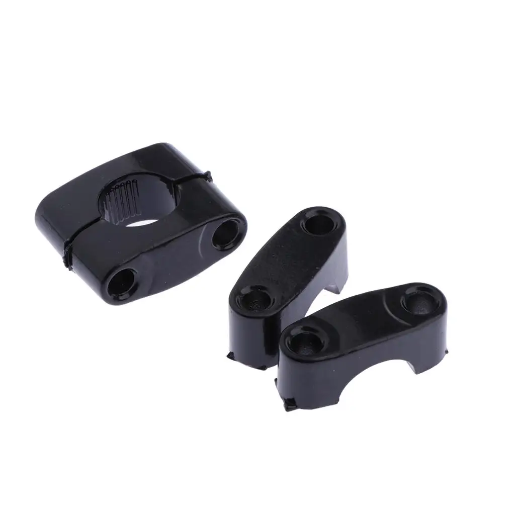 1 2mm Motorcycle Handlebar Risers, Black Round Riser Inserts Motorcycle Bar Mount Clamps for Motorcycles ATV ,Quad Bike