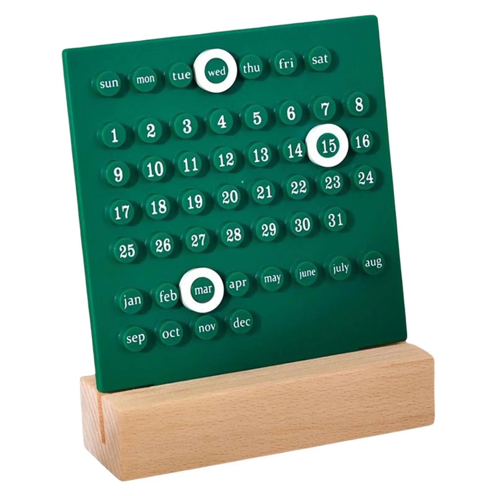 Perpetual Calendar Ornaments Date Planner DIY Accessories Al Supplies for Tabletop Entryway Desktop
