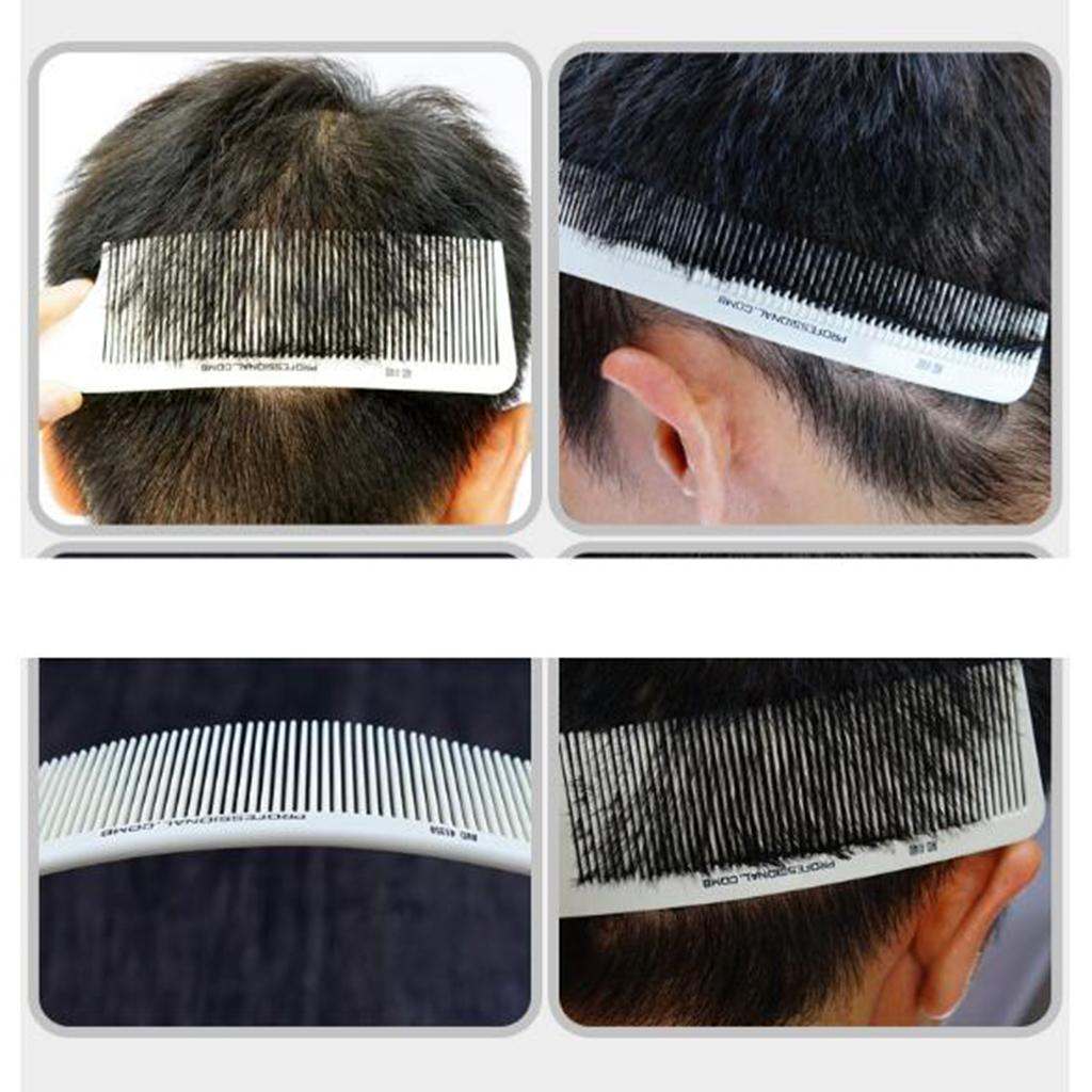 3xCurved Hair  Cutting Comb Barber  Haircut Comb for Men White