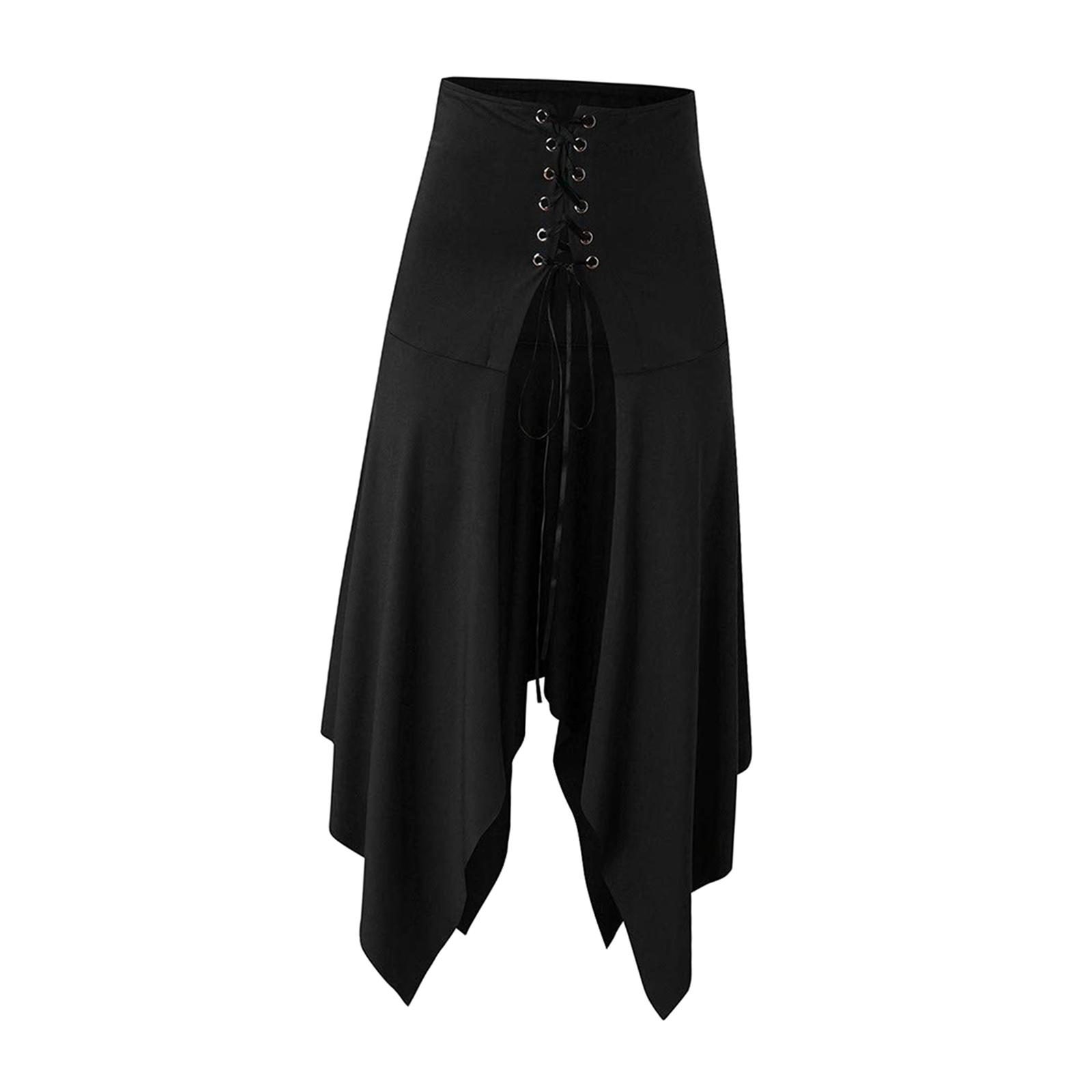 Women Halloween Skirt Steampunk High Waist Skirt for Holiday Party Carnival