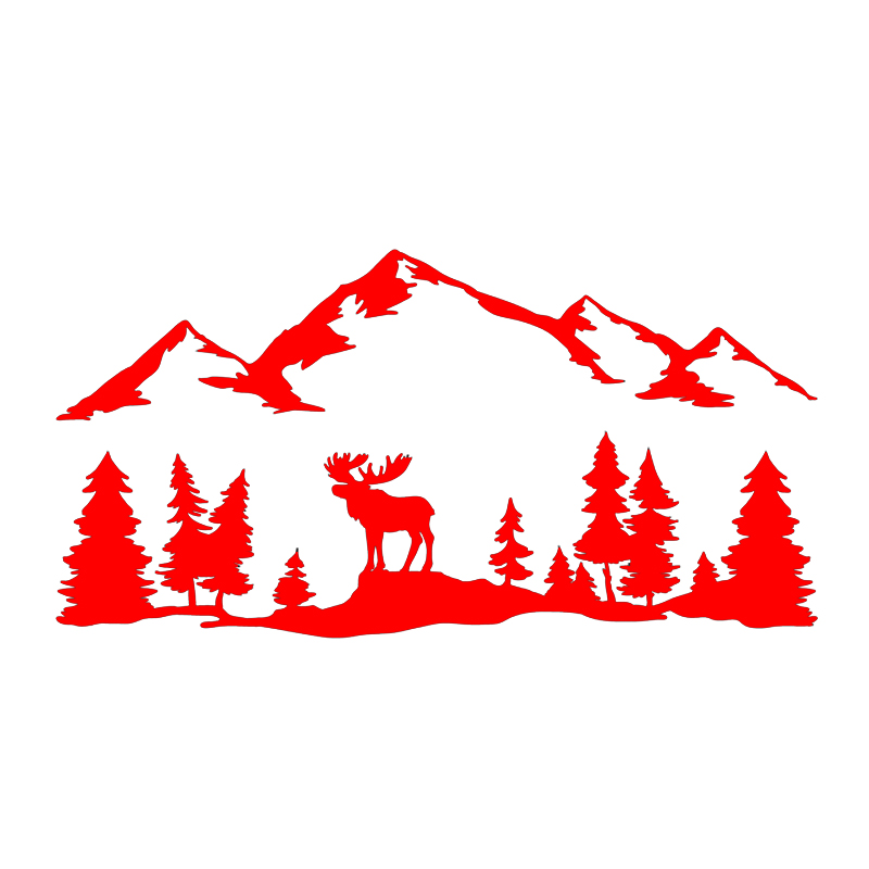 Auto Aufkleber Camping Off-road Baum Deer Wald Produkte Nette, Auto Aufkleber Zubehör Decals Persönlichkeit, Stilvolle, PVC Körper – Detail 3