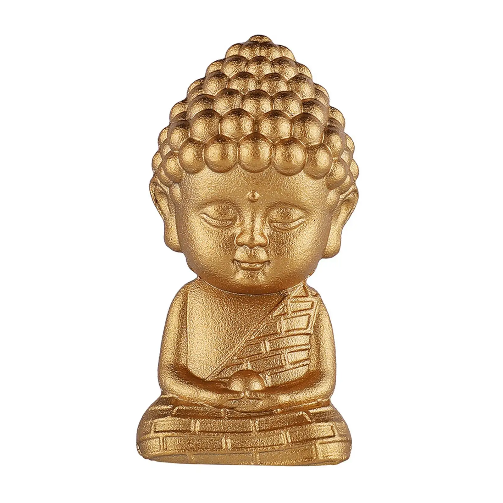 Miniature Buddha Statue Scene Layout Props Sculpture for Office Study Home Housewarming