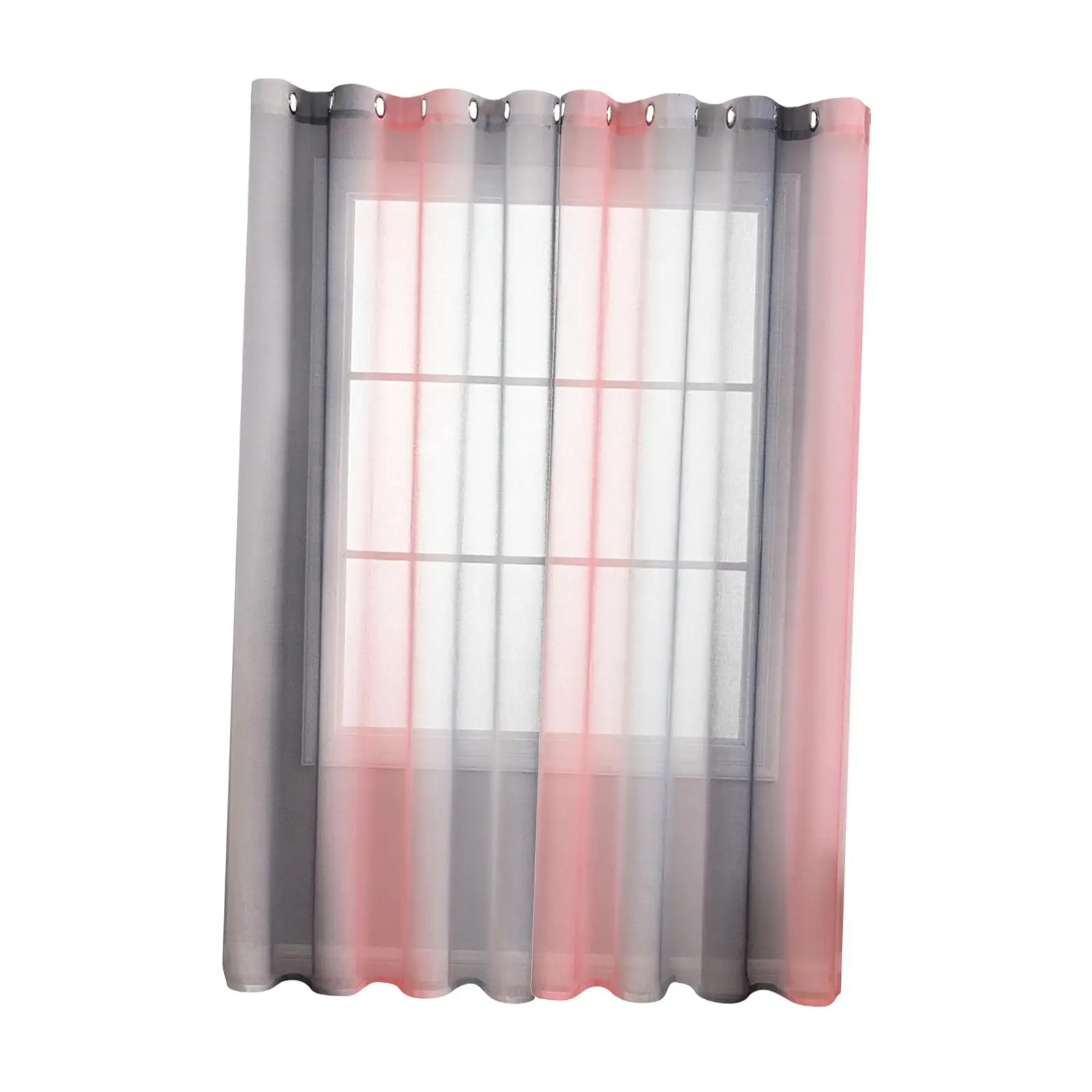 Window Tulle Curtain Stylish Transparent Rod Pocket Window Curtain for Window Farmhouse Kitchen Room Sliding Glass Door