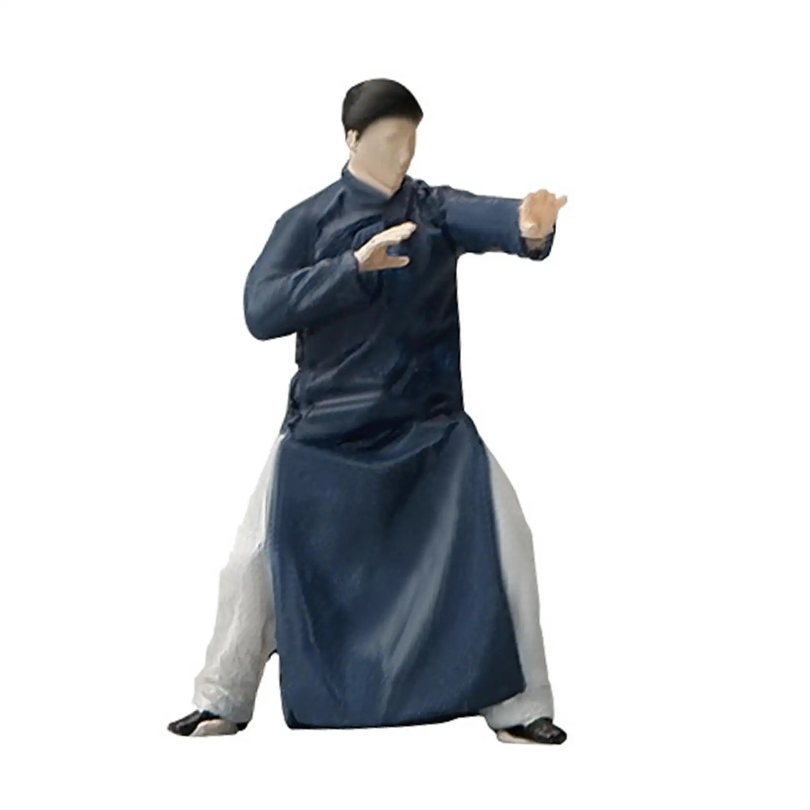 1/64 Scale Diorama Figure Painted Character Kungfu Figurine for Fariy Garden Collections Photo Props Model Trains Railway Sets