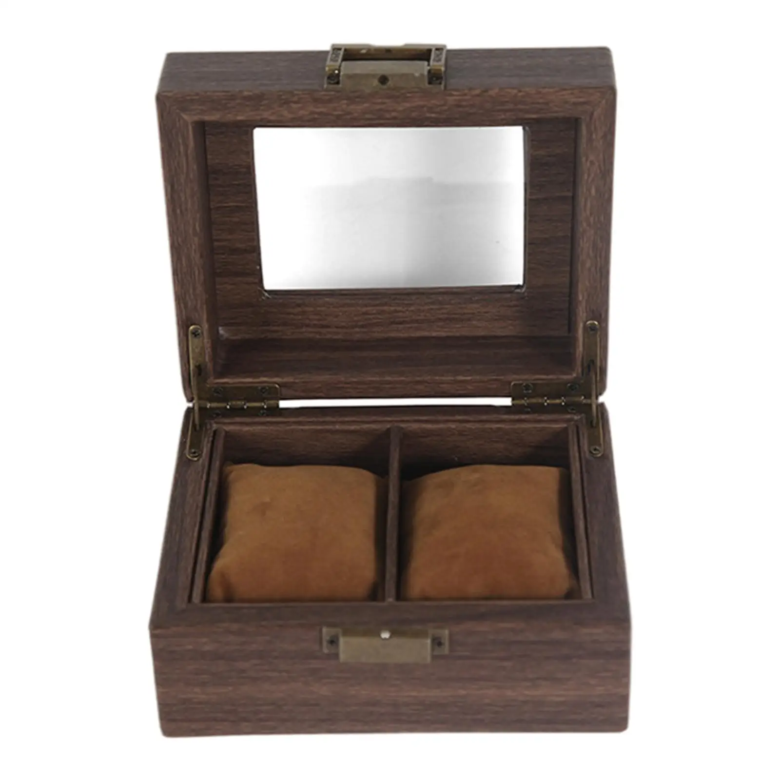 Watch Display Case Portable Wooden W/ Jewelry Organizer for Gifts