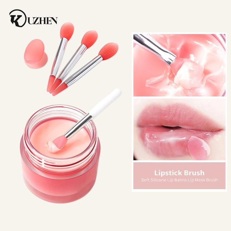 Best of 1 / 3Pcs Soft Silicone Lip Balms Lip Mask Brush With Sucker Dust Cover Lipstick Cosmetic Makeup Brushes Lipstick Brush Storage Box Reviews & Tips