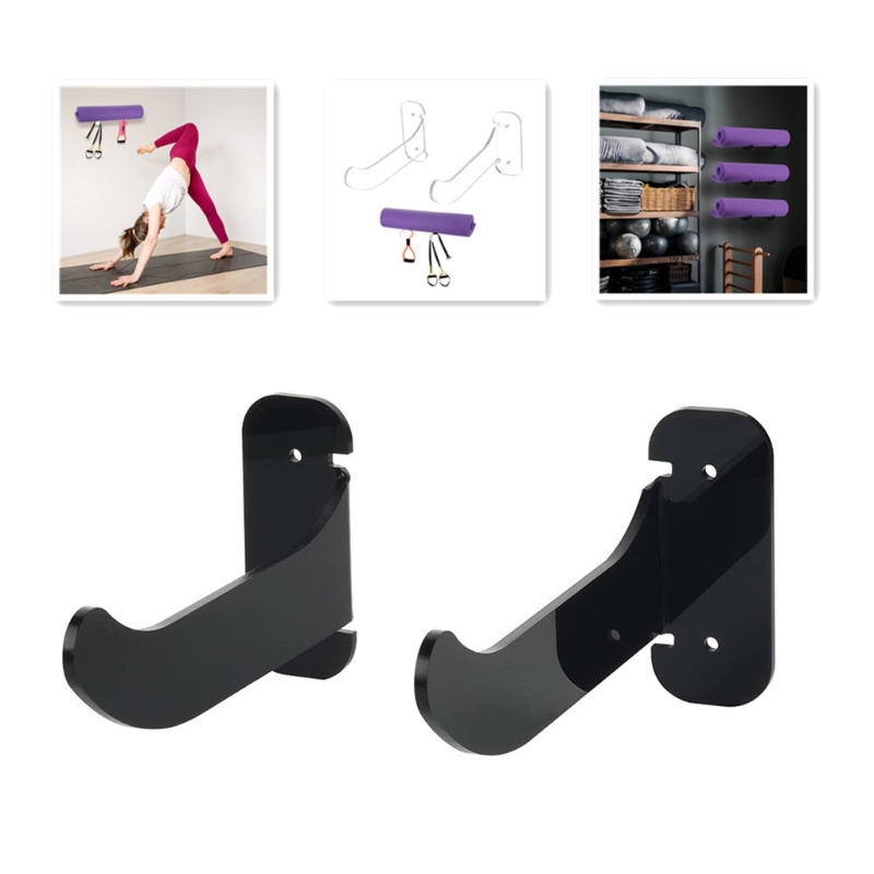 Description Picture 3 of item652D Yoga Mat Hanging Rack Wall Mounted Foam Rollers Holder for Home, Small Studio