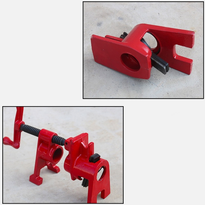 Description Picture 6 of itemPipe Clamp Woodworking Quick Release Heavy Duty Wide Base Iron Wood Metal Clamp Set Wood Gluing Pipe Clamp Set Compact