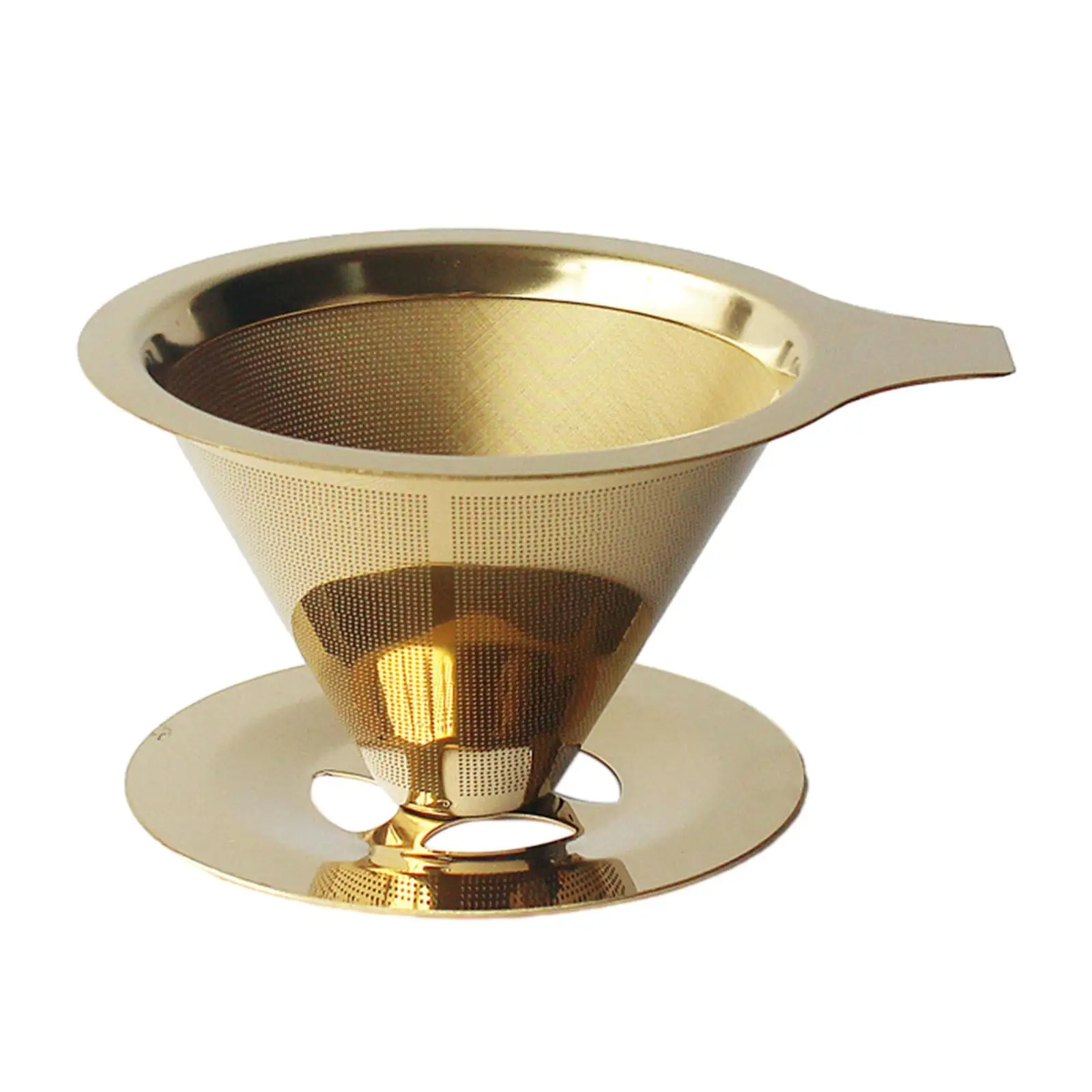 Metal Cone Filter Coffee Accessories Single Cup Coffee Maker Maker Mesh Coffee Filter for Hiking Kitchen Home Restaurant Travel