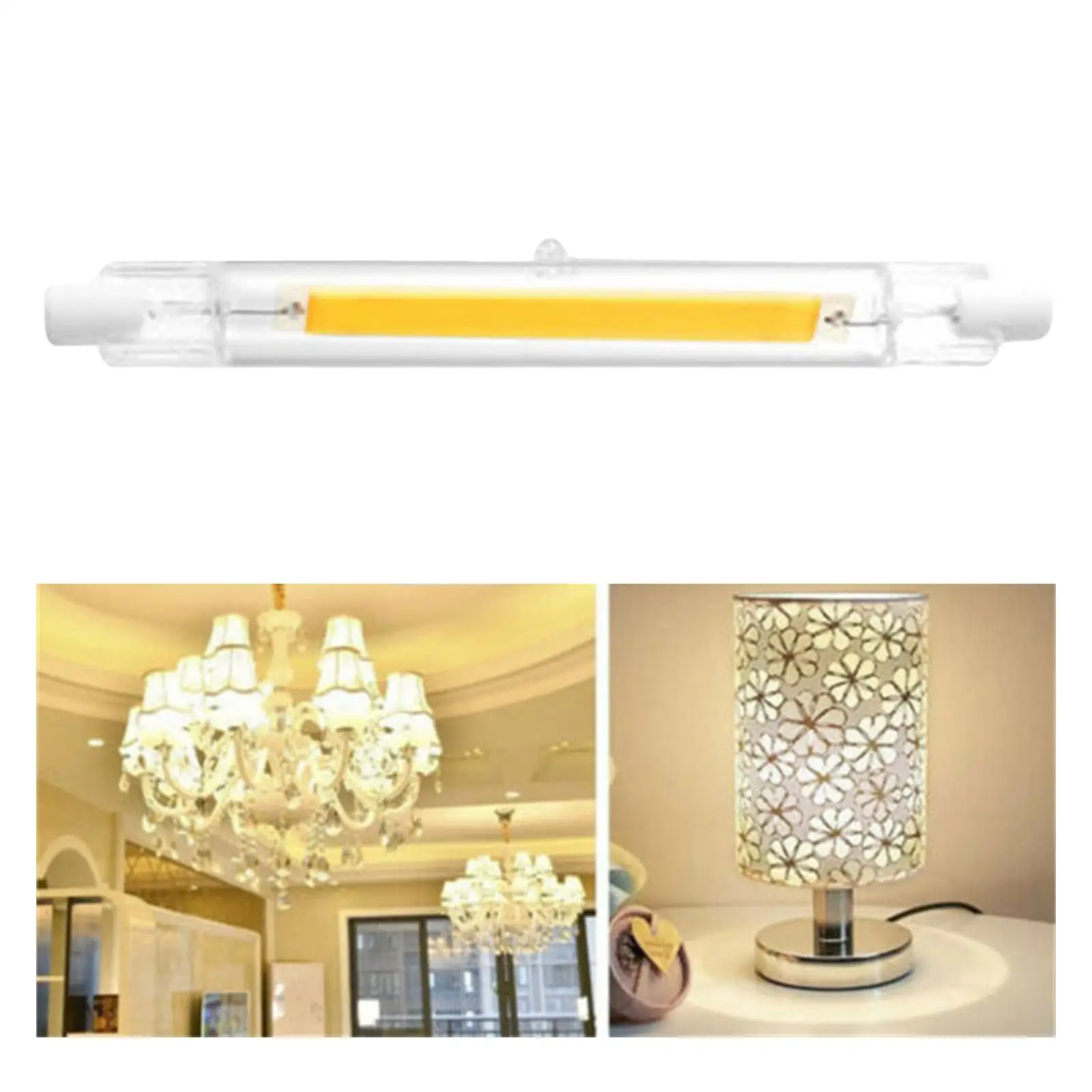 LED R7S Glass Tube COB Bulb Dimmable 3000K Corn Lamp for Garage Speciality Lighting