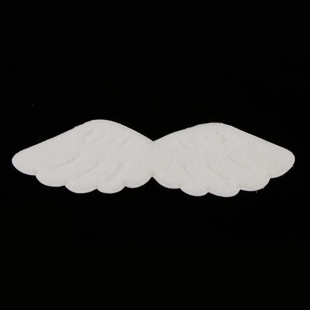 50x Satin Girl Shower Applique Fabric Trim Lovely Angel`s Wing Craft BaBy Decorations