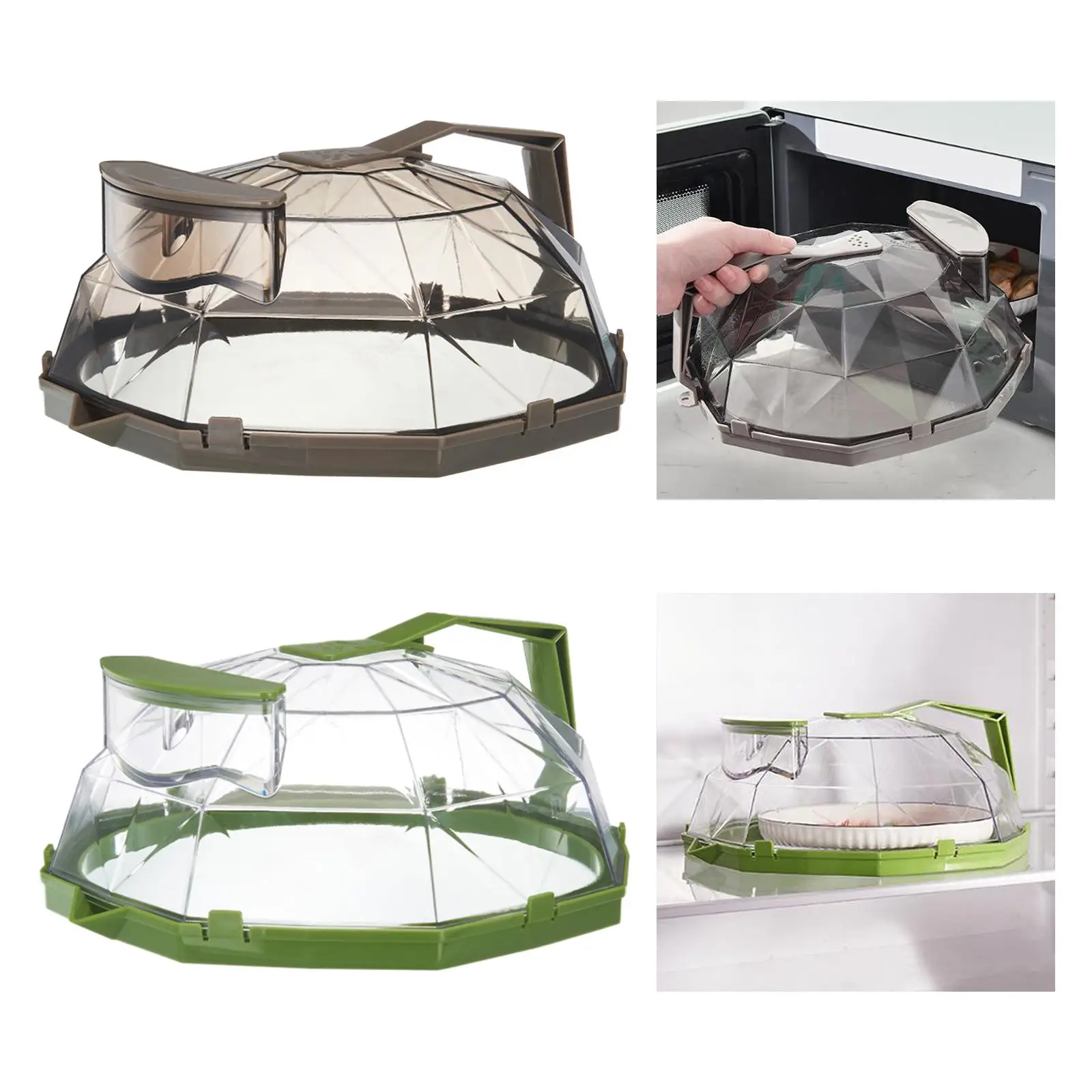 2Pcs Microwave cover Lid with Water Storage Tank Top Easily Tidy and Clean