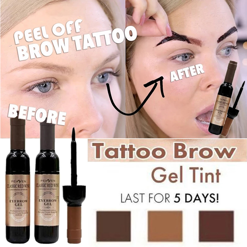 Best of Peel Off Eyebrow Tattoo Gel Semi-permanent Anti-smudge Eye Brow Tint Dye Black Brown Eyebrow Dyeing Cream Women Makeup Reviews & Tips