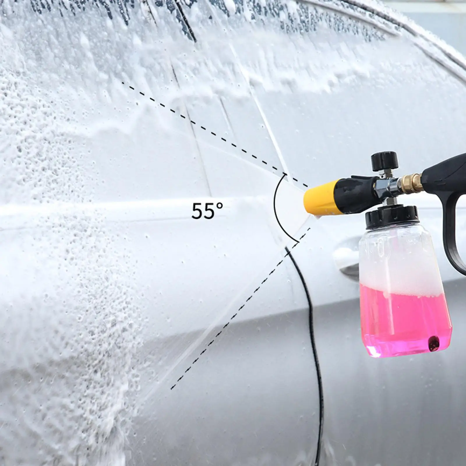 1L Car Wash Sprayer with 1/4 Quick Connector Adjustable Garden Water Bottle Auto Detailing Tool Cleaner for Garden Use