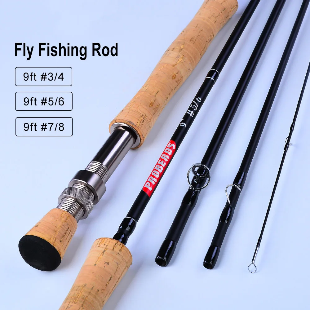 Fly fishing rod 9 ft 2.7 m 4 knots high carbon fly rod 3/4#5/6#7/8