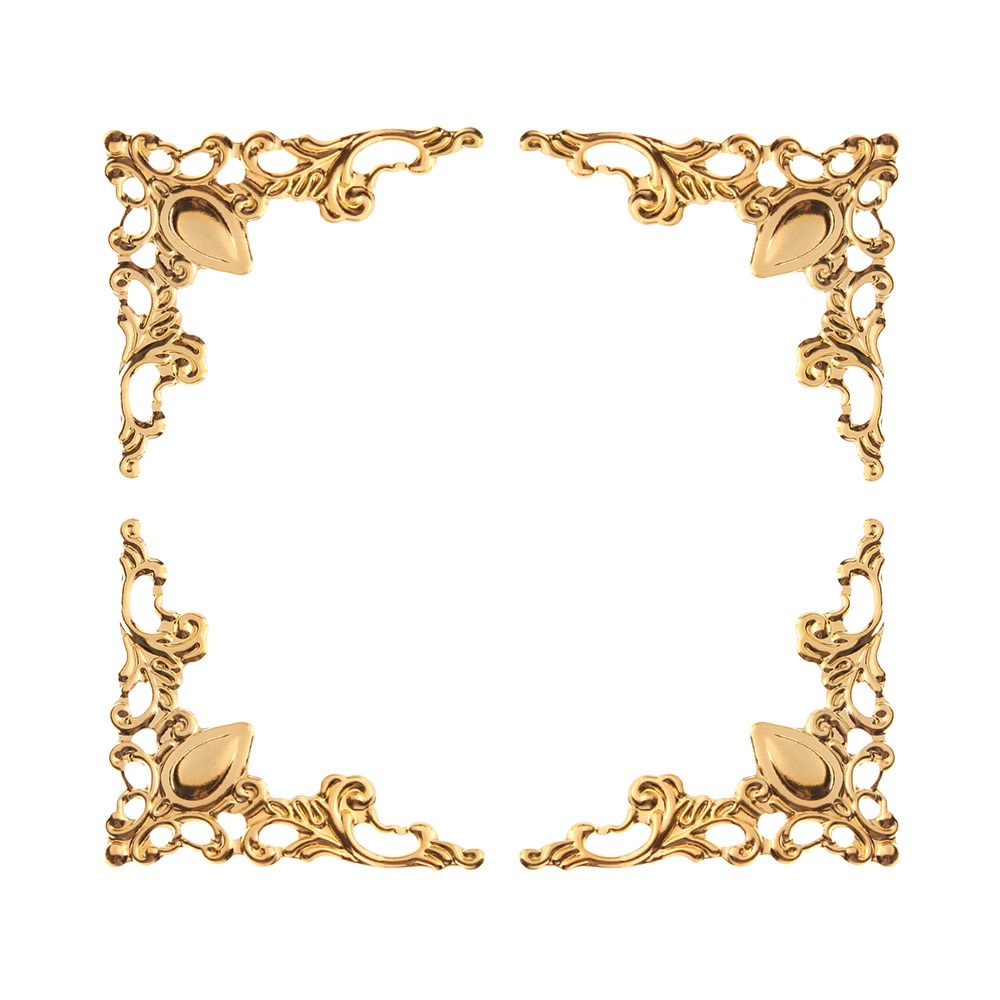 20 stücke/40 stücke Metall Ecke Klammern Gold Bronze Farbe 40mm für Foto Rahmen Möbel Protector Dekorative – Detail 4