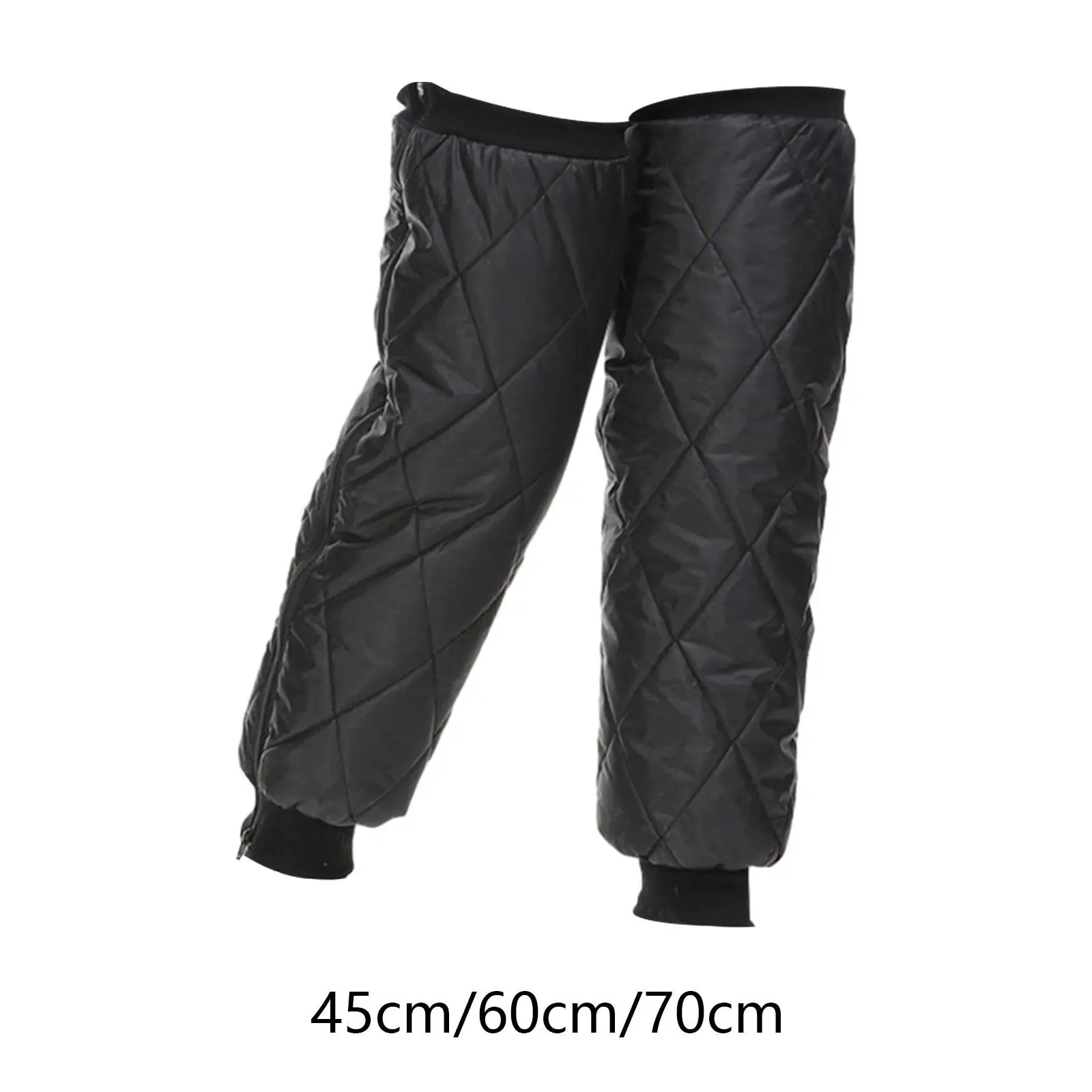 1 Pair Leg Warmers Protective Gear Zipper Windproof Leg Gaiter Leg Sleeves for Motocross Fishing Camping Motorbike Biking