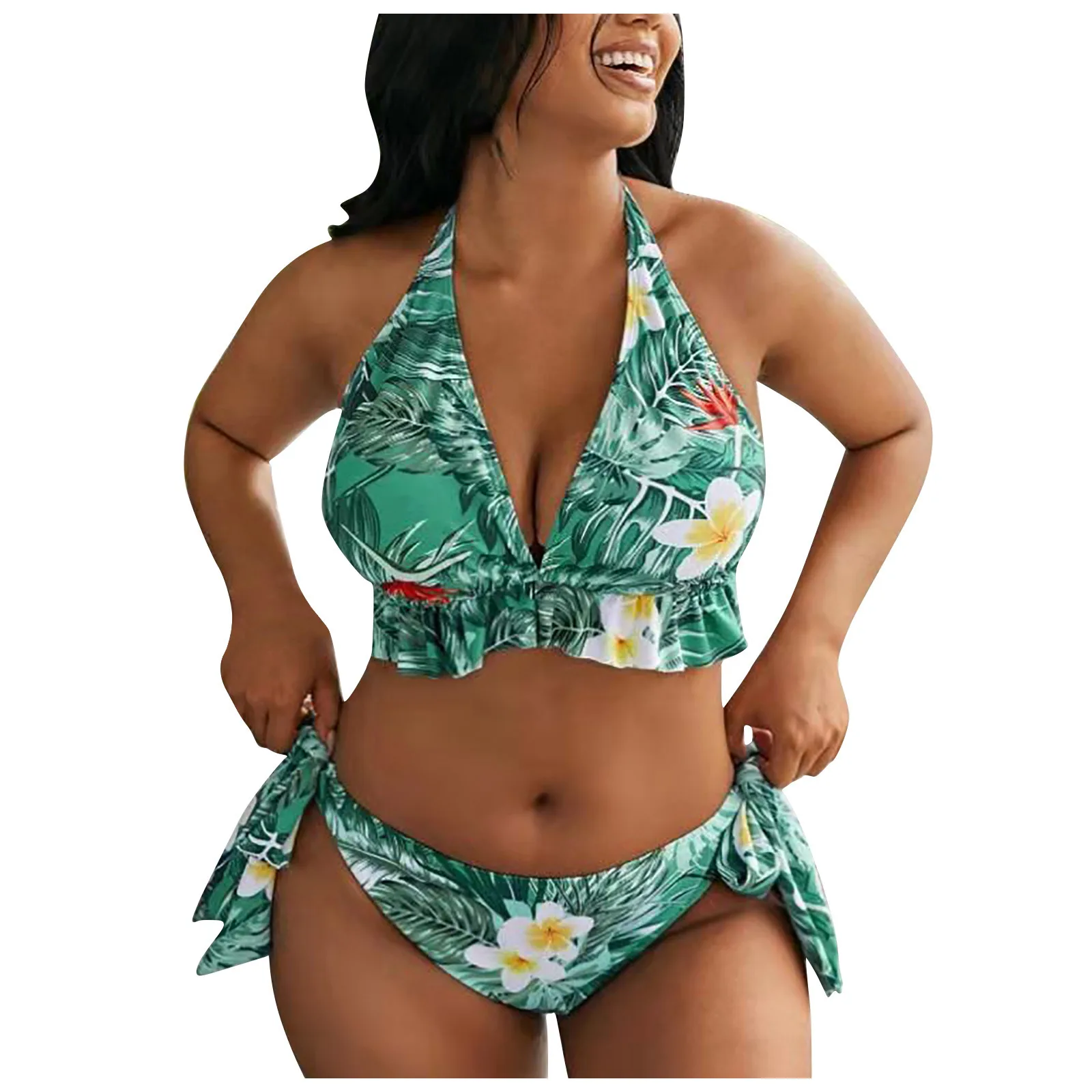 Formación Pensar en el futuro gastos generales Bikinis de talla grande de 2 piezas para mujer, Bikini Sexy con cuello  Halter para mujer, conjunto de Bikini brasileño con Tanga, traje de baño  2022| | - AliExpress