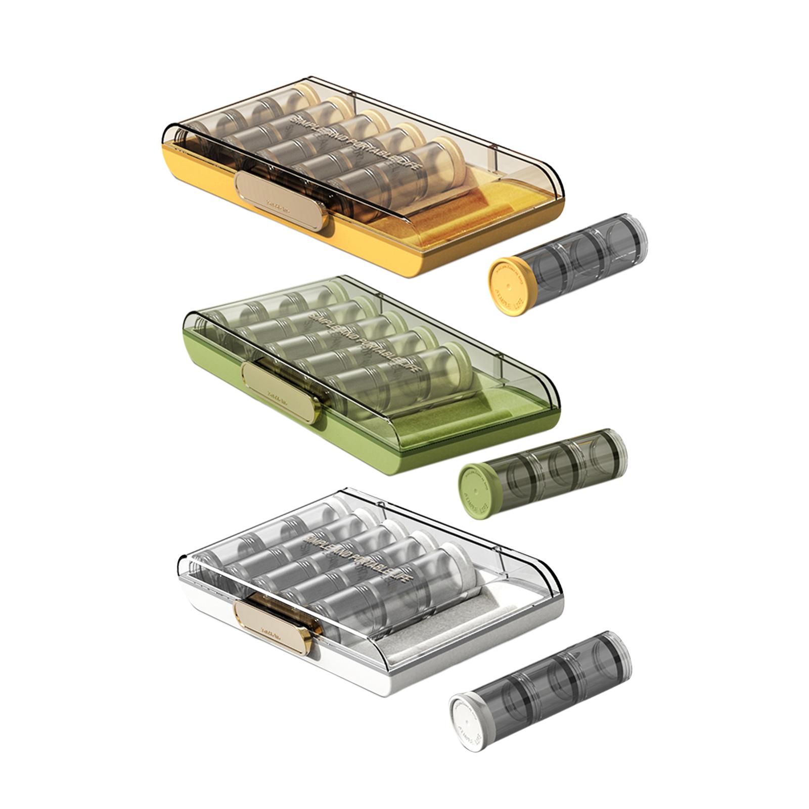 Weekly Pill Organizer 3 Times A Day Removable Dividers Pill Container Large Compartments Portable Pill Box 7 Days Pill Organizer