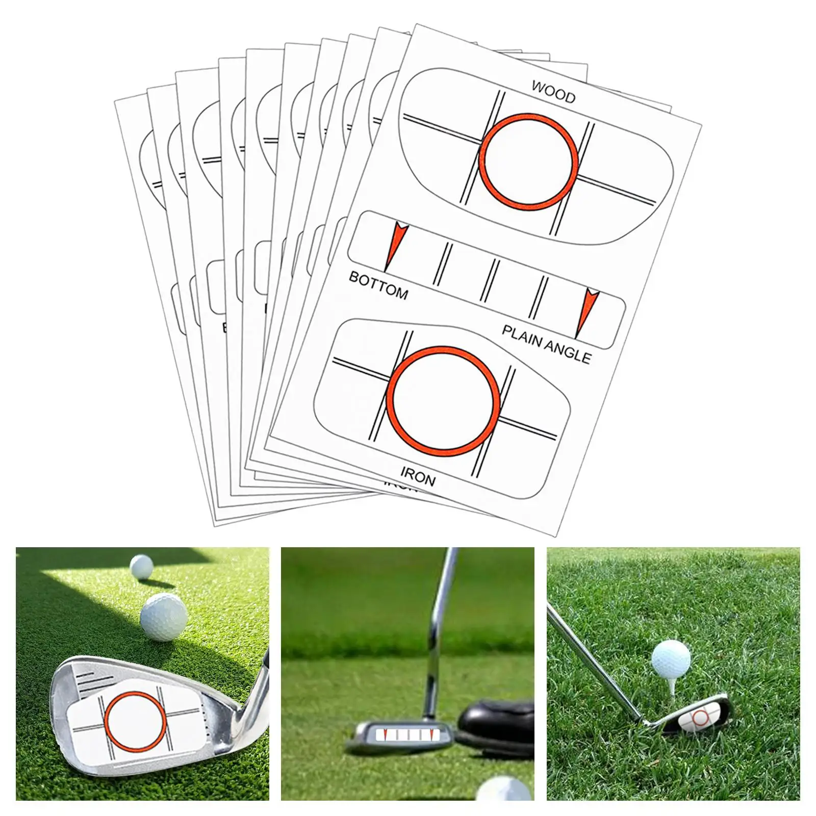 10Pcs Golf Club Impact Labels Swing Irons Impact Learning Device for Indoors