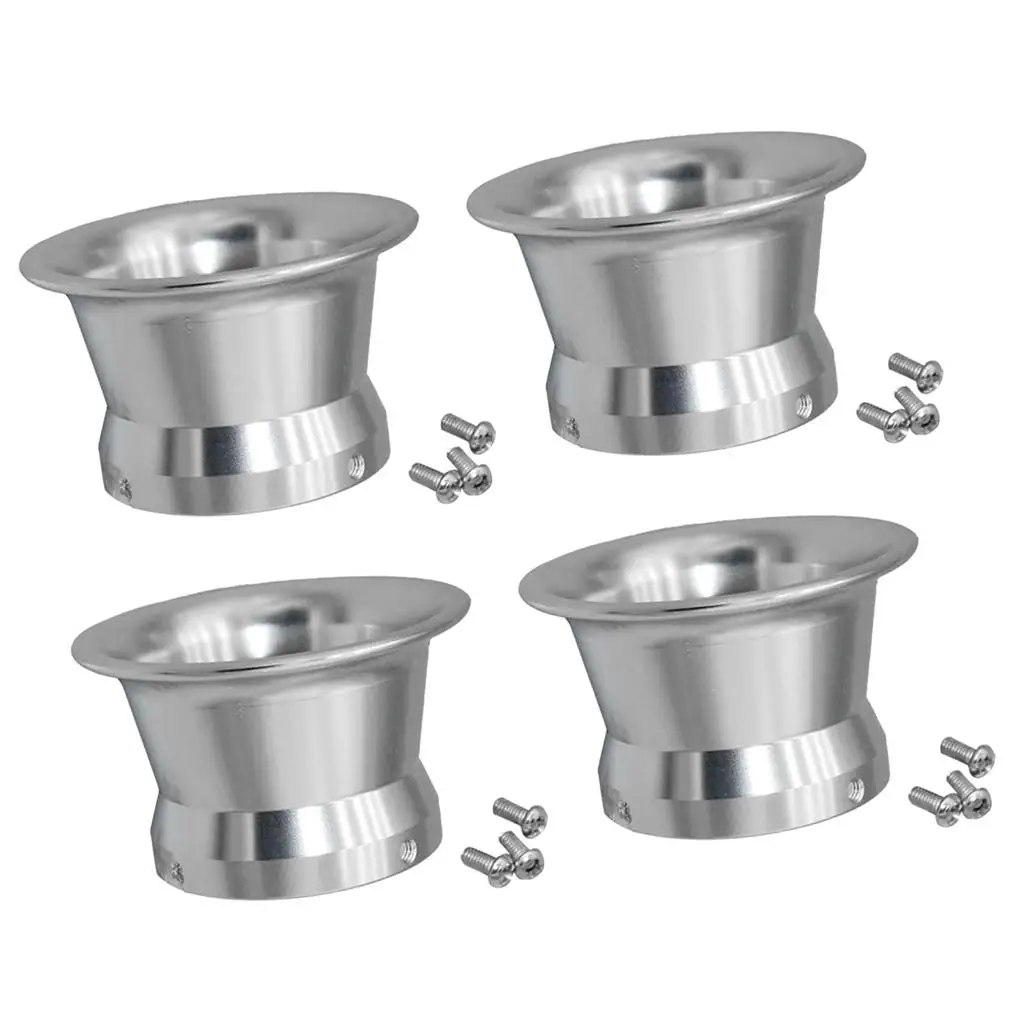 4pcs 50mm Carburetor Air Filter Wind Horn Cup For    OKO  PWK24-30 Silver