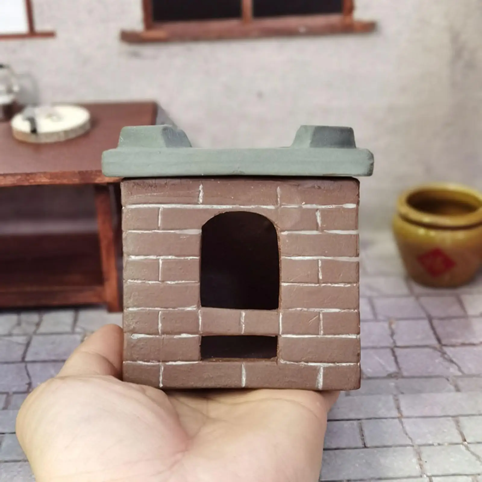 Dollhouse Stove Miniature Decor Props Toy Dollhouse Furniture for Girls Boys