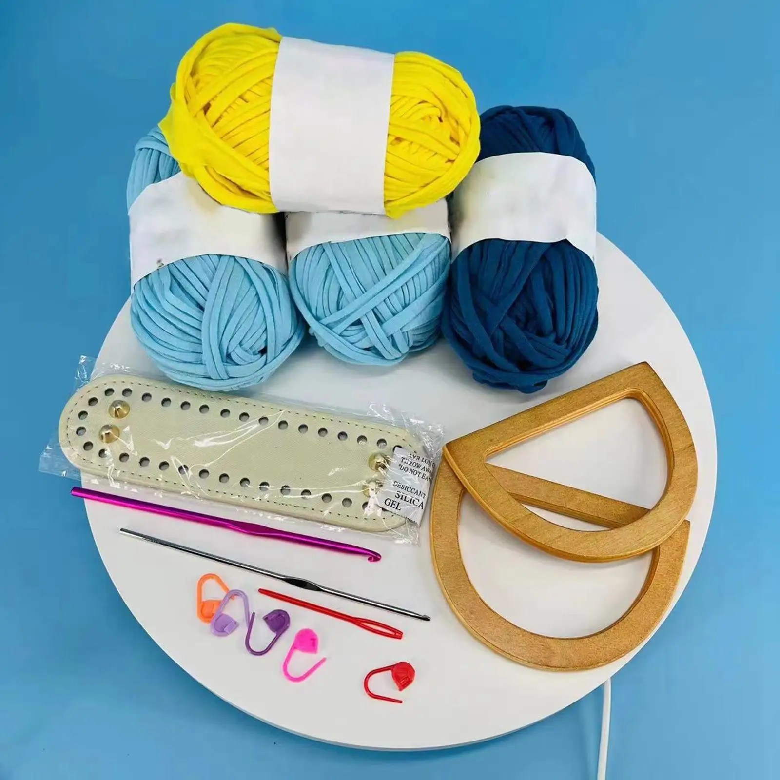 4 Rolls Weaving Thread Bag Making Crochet Hooks Hand Knitting for Handmade Bag Handbag Purse Carpet