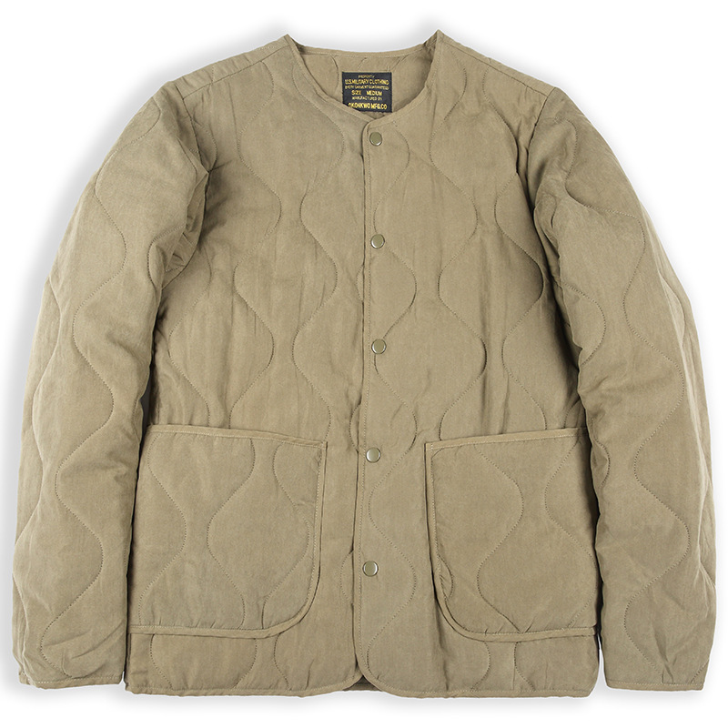 Herbst Winter Militärjacke Herren American Casual Cotton Padded Coat Herren Einfarbige Windjacke Innen Steppjacke Jagdjacke_voghion.com