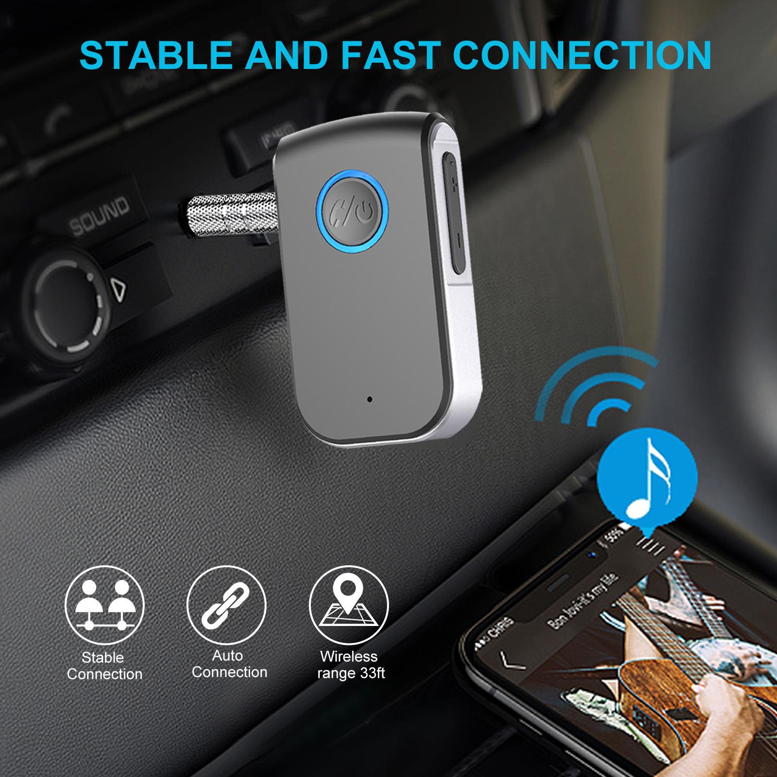 Bluetooth AUX Receiver Hands Free Call Bluetooth Car Adapter for Speaker