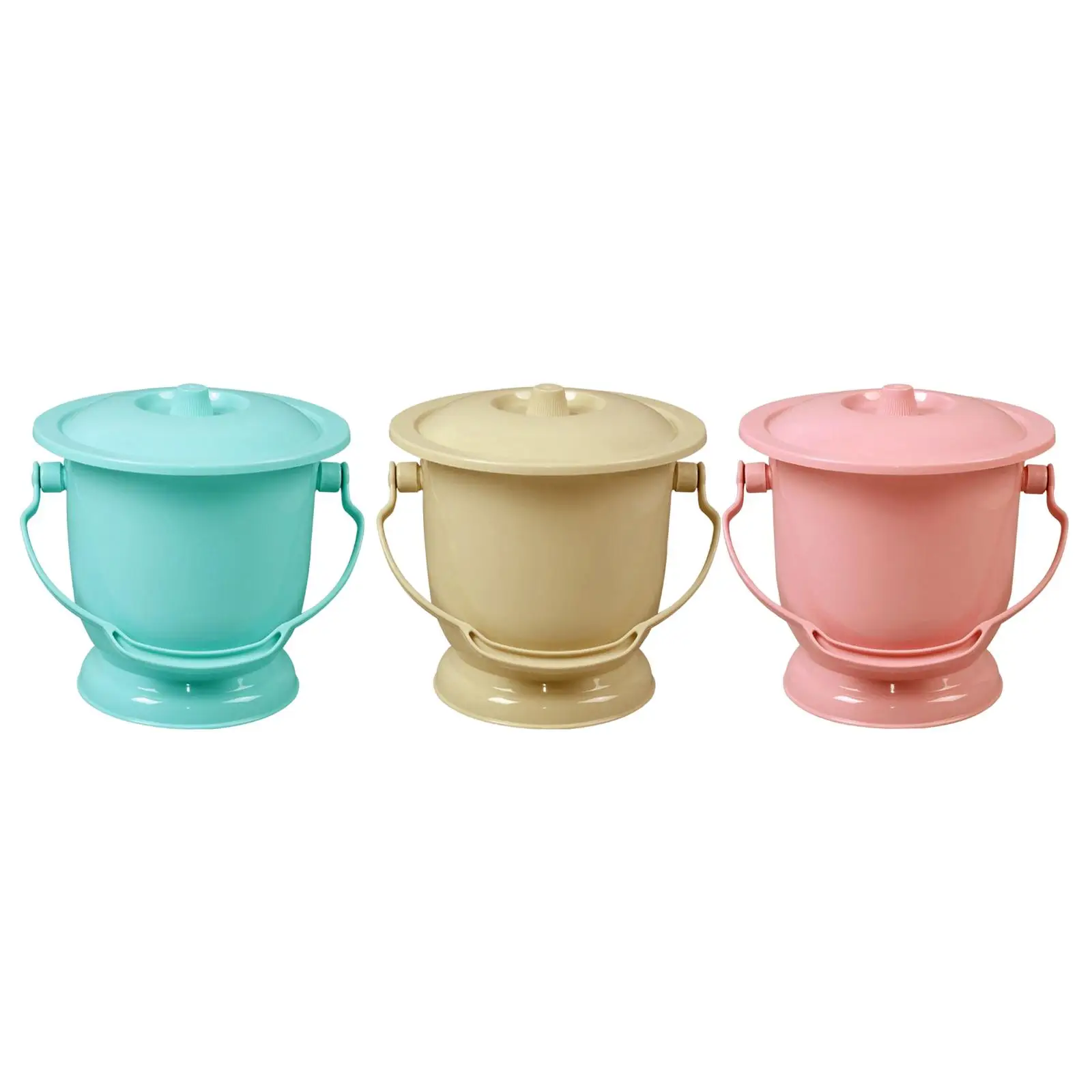 Chamber Pot with Lid Spittoon Bedpan Bright Color Portable Urinal Bottle
