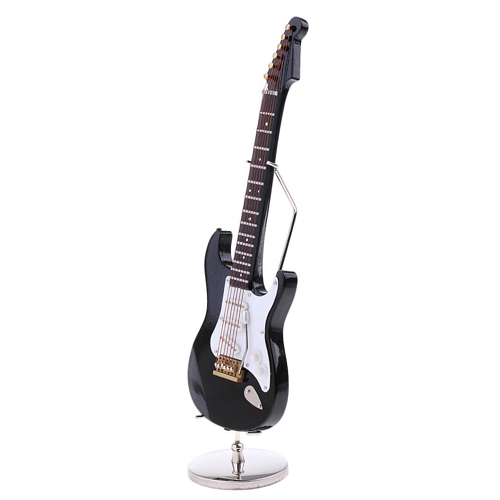 1/6 Scale Wood Electric Guitar Model w/ Case for 12