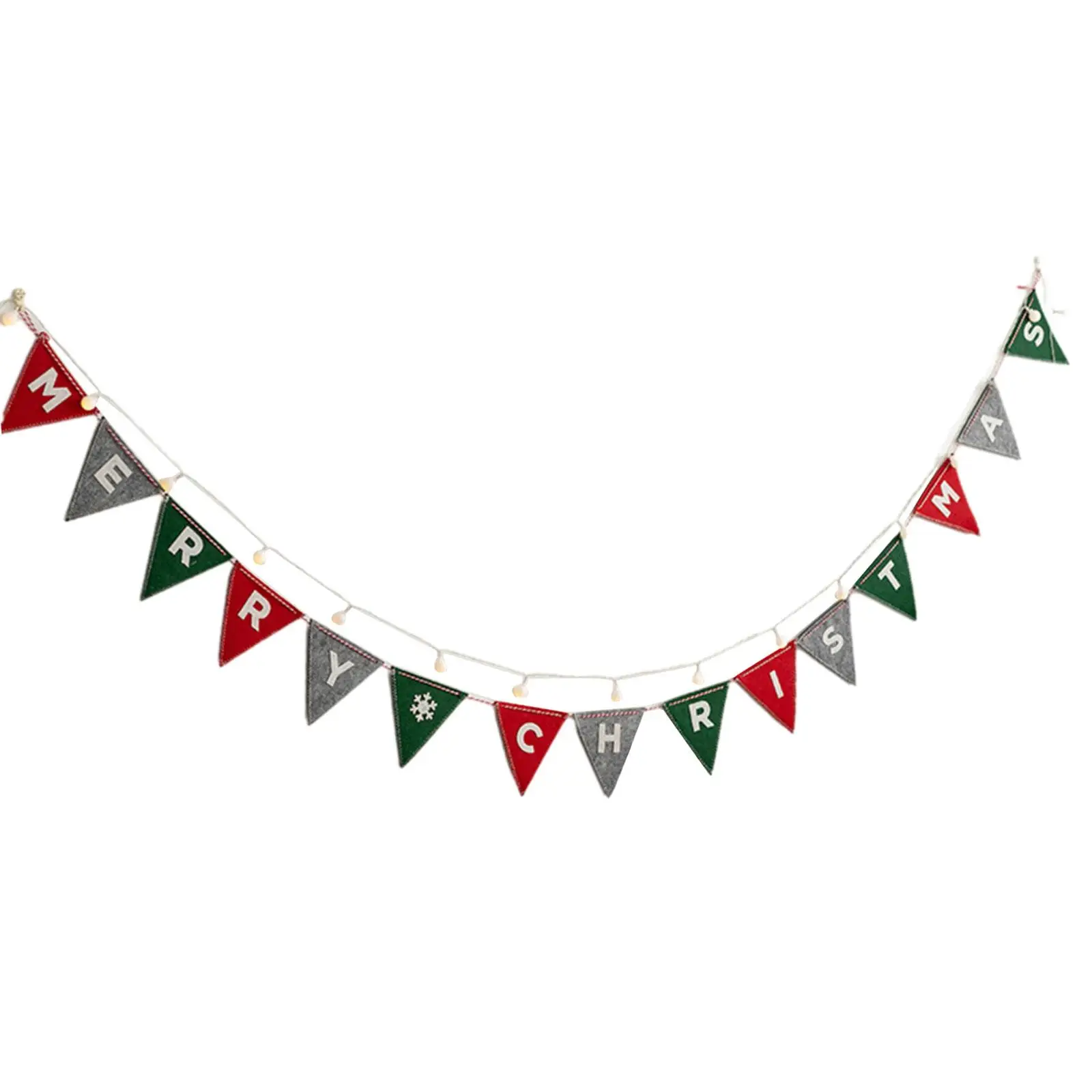 Merry Christmas Fabric Banner Bunting Garden Celebrations Xmas Hanging Decor