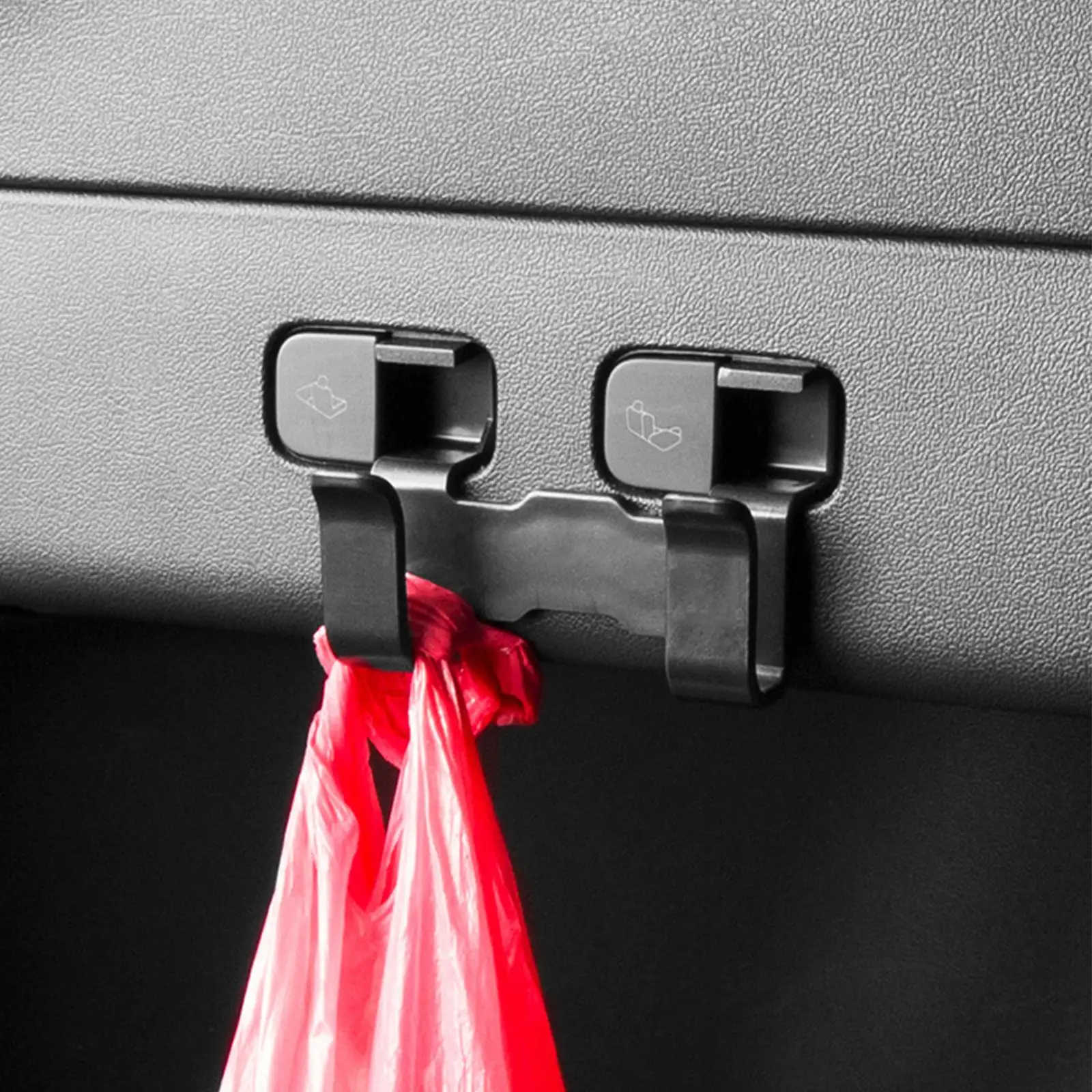 Car Rear Trunk Hook Hanger, Trunk Grocery Bag Hook Holder for Model Y Auto