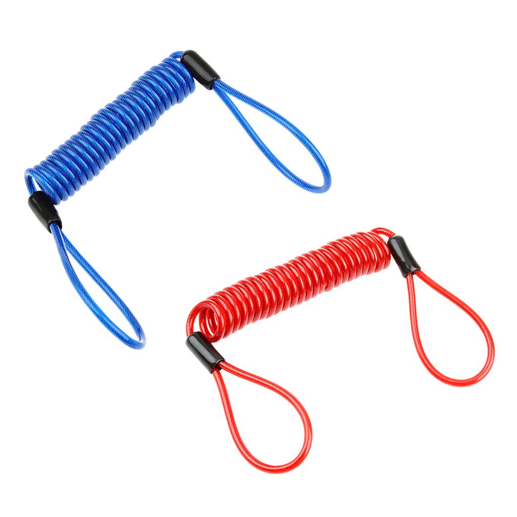 2Pcs Lightweight Lanyard Spring Coil Diver Snorkeling Rope Disc Brake Lock Great for Fishing, Can  the Rod Drop to The Water