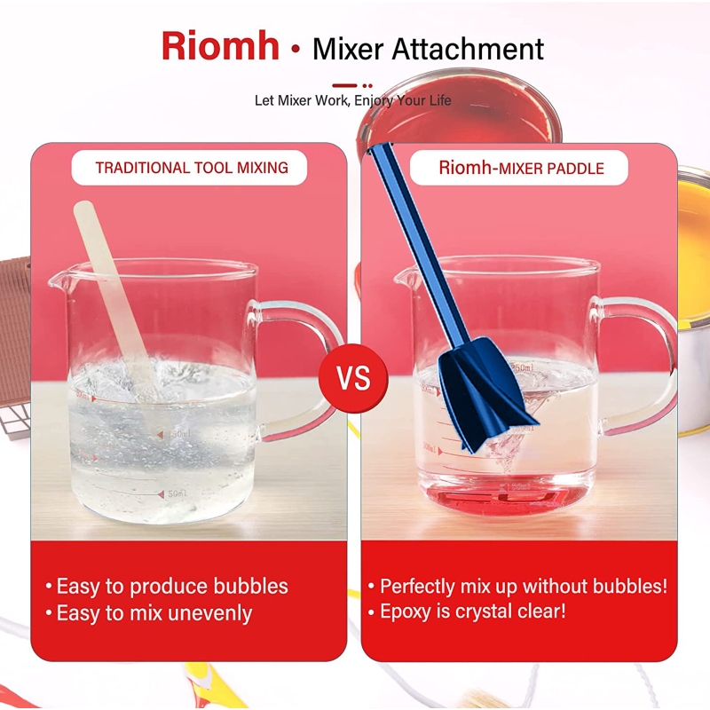 1/4x Attachment Resin Mixer for Mixing Epoxy Without Bubble Stirrer for Tumbler 13MD