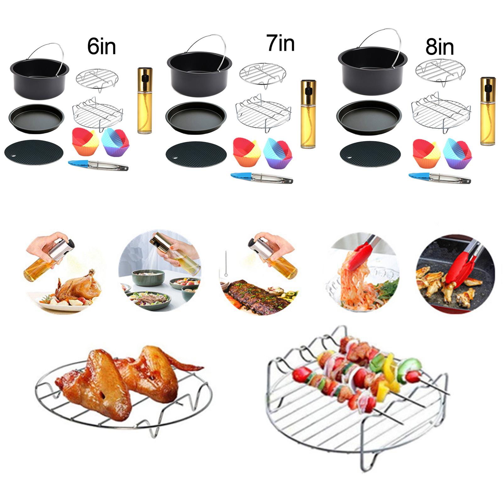 13 Pieces Heißluftfritteuse Accessories Set Cake Cups Cake Basket for Baking Cooking chen BBQ