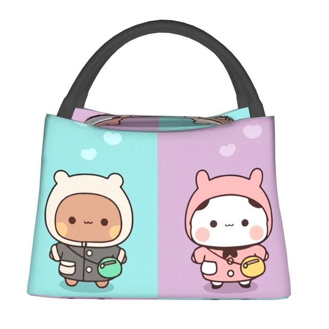 Couple Mochi Cat Peach And Goma Thermal Insulated Lunch Bags Women Lunch  Container For Kids School Children Storage Food Box