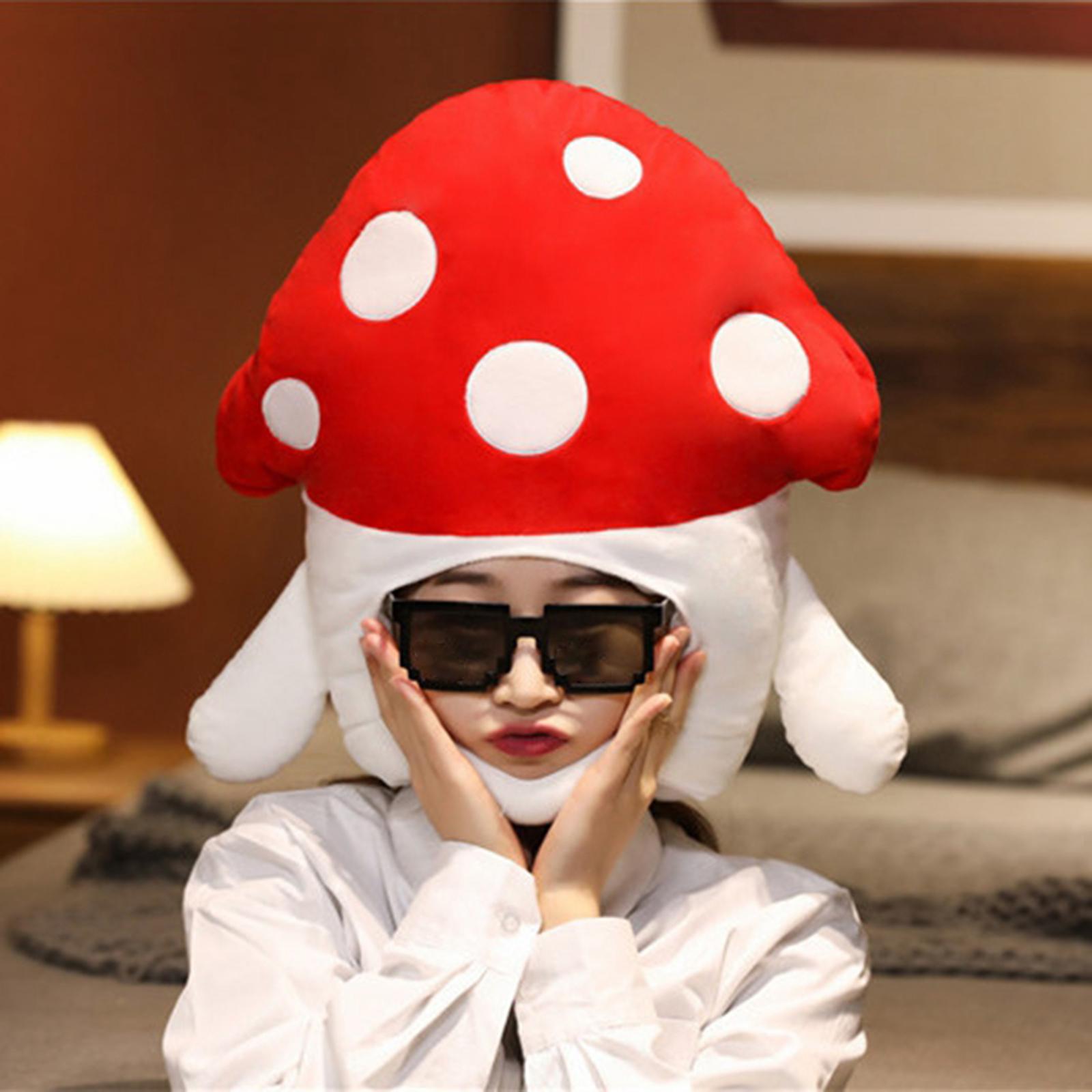 Lovely Costume Headgear Cosplay Headband Beanie Winter Hat Mushroom Hat for