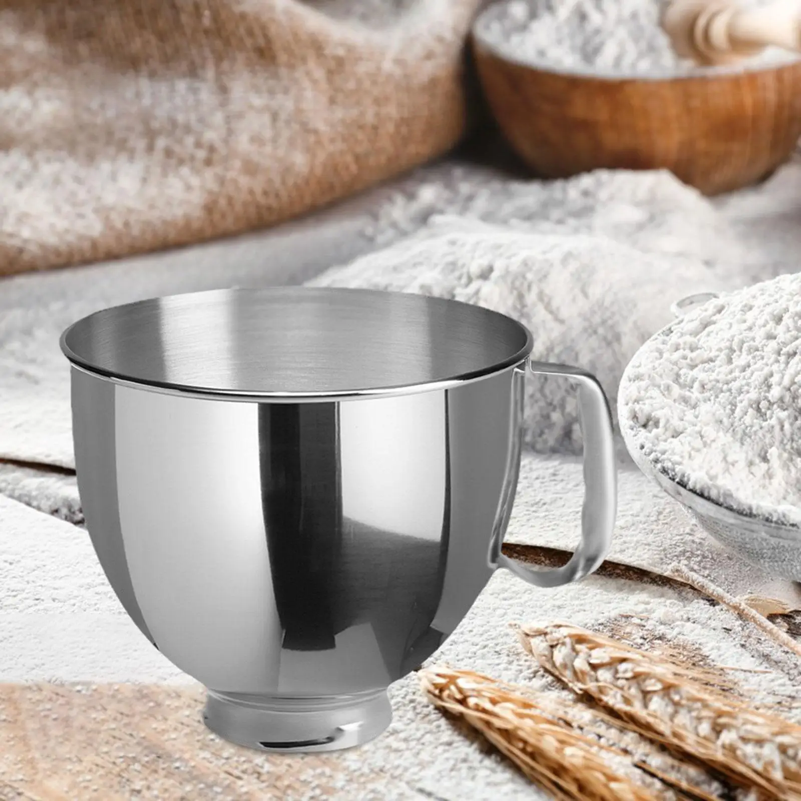 Bread Mixing Bowl for Ka 4.5/5Qt Bread Mixing Tool Electric Mixer Portable Stainless Steel Stainless Steel Bowl Mixing Pot Bowl
