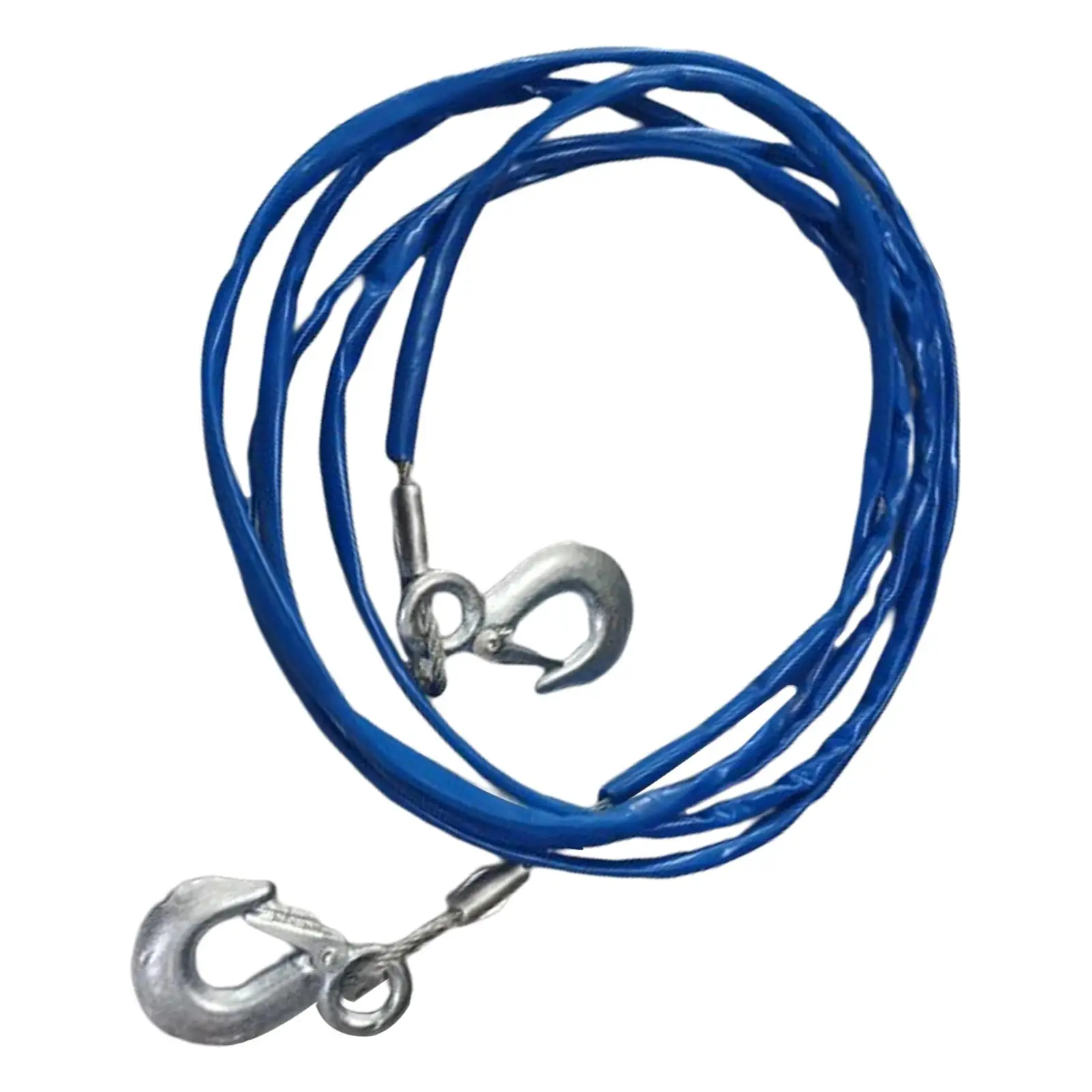 5Tons Blue Rubber Coated Steel Wire for ATV Boat Truck Towing Recover Use