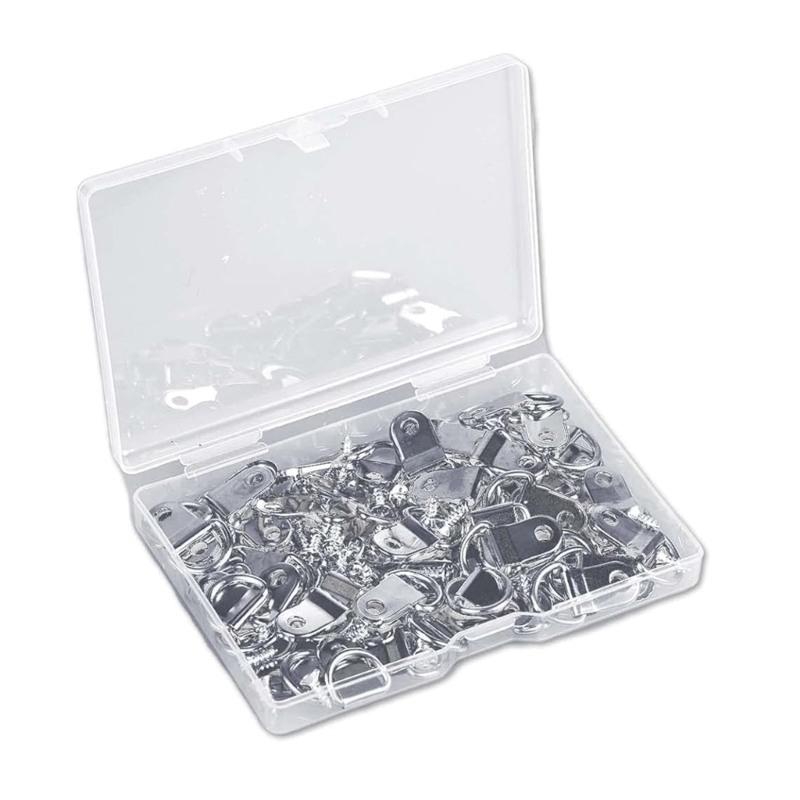 Description Picture 5 of item100pcs D-Rings Hangers Heavy Duty D-Rings Picture Hangers Kits Screws Durable
