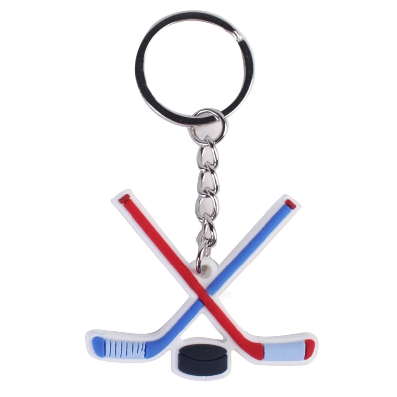 Eishockey Sport Anhänger Schlüssel ring Cartoon Wintersport Charme Schlüssel bund Autos chl üssel Halter Tasche Anhänger Handtasche Zubehör – Detail 9