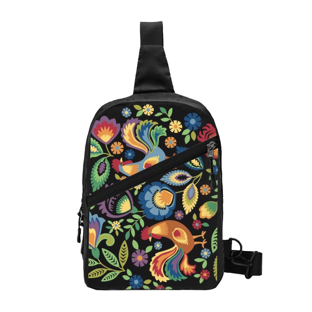 Bolsa crossbody floral para homens, povo polonês,