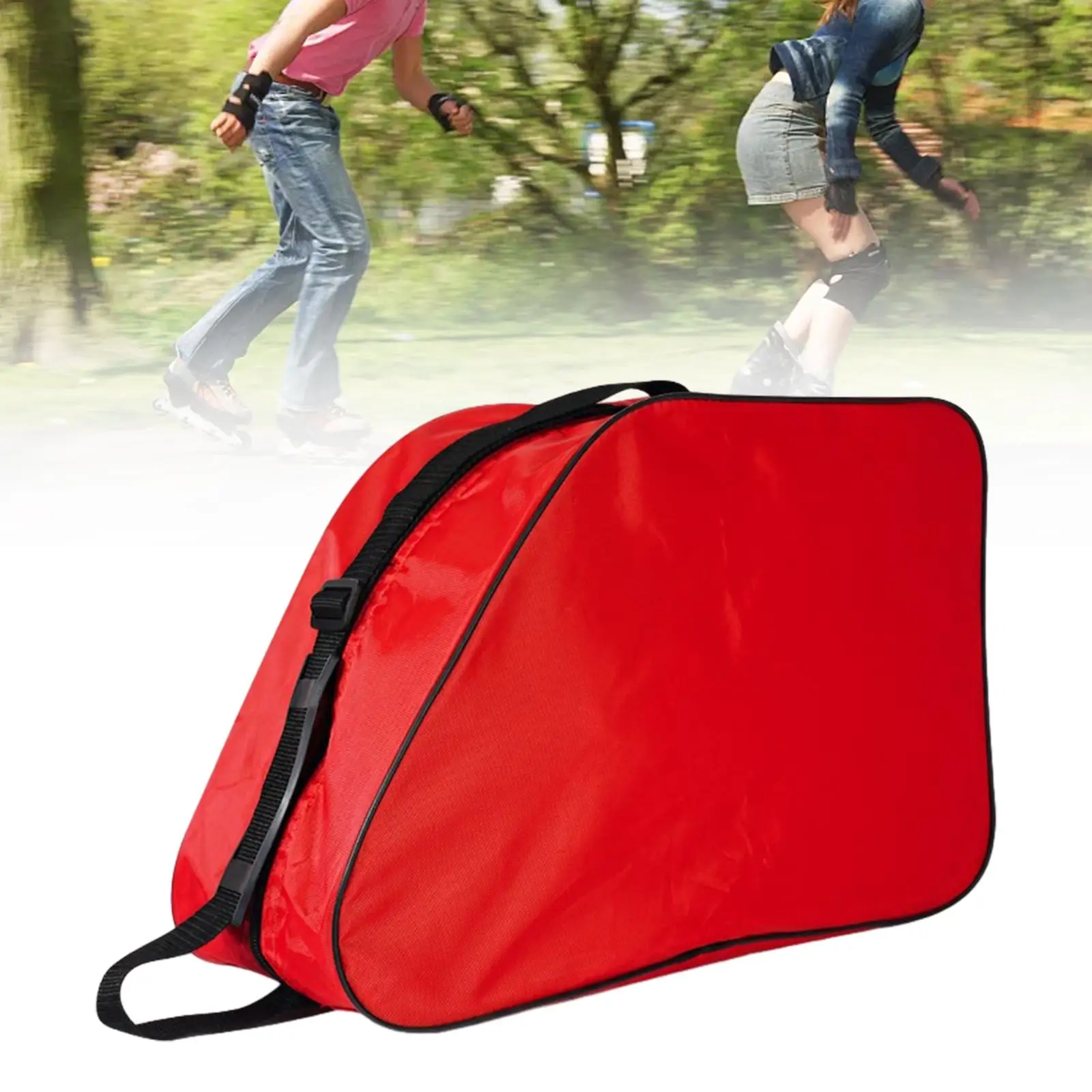 Large Capacity Roller Skate Bag Skating Shoes Handbag Ice Skating Bag Shoulder Bag for Quad Inline Figure Ice Hockey Skate