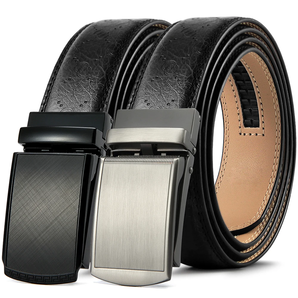 Title 18, Belt men Leather Genuine belt Metal Automatic ...