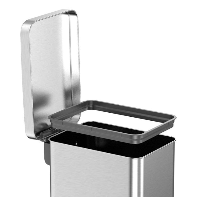 Qualiazero 13.2 buy Gallon Trash Can, Stainless Steel Step On Slim Kitchen Trash Can